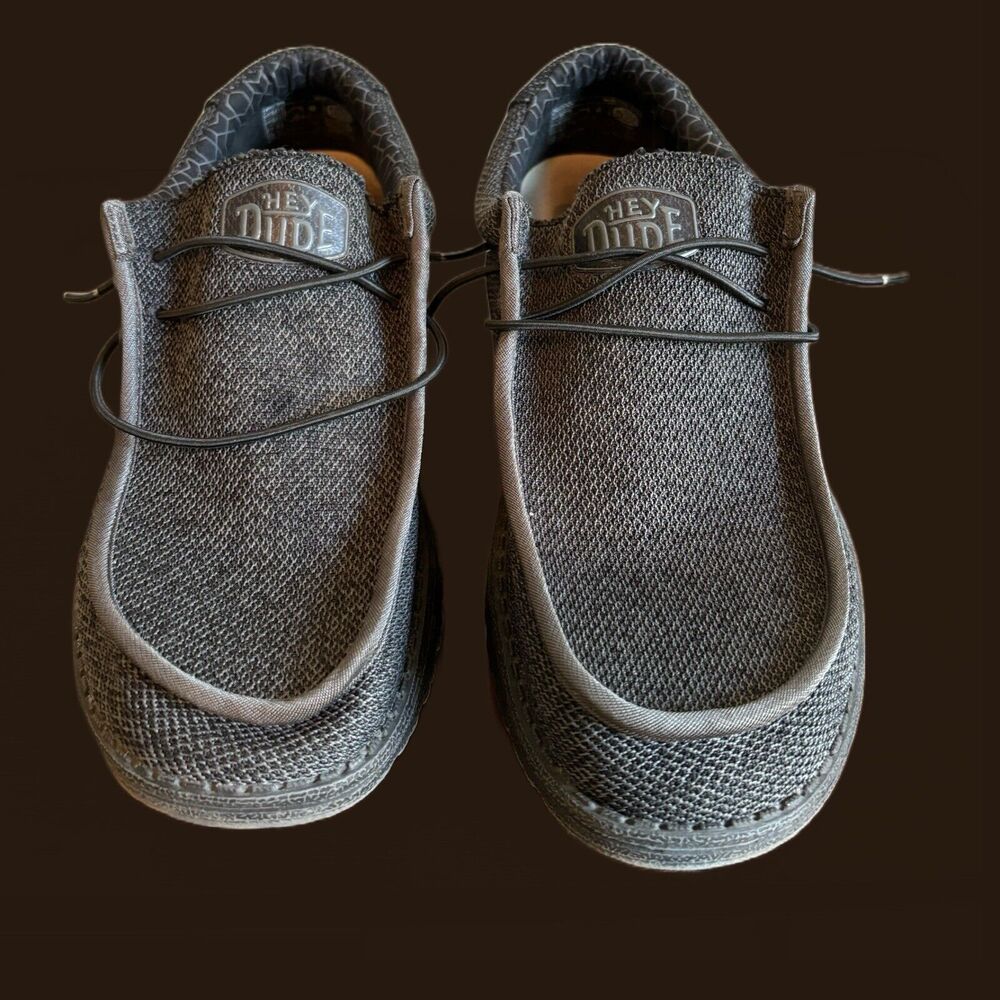 Hey Dude Men’s 11 Wally Sox Micro Black Slip On Loafers